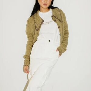 ZOCO large collared knit cardigan